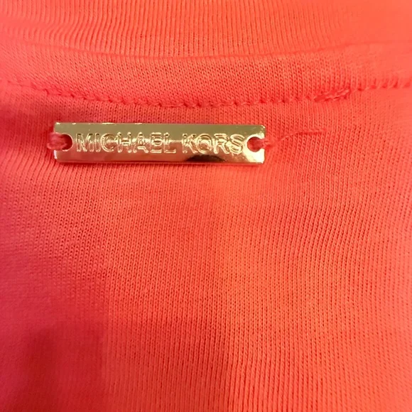 Michael Kors Orange Contrast Flutter Short Sleeve T-Shirt Size XL MSRP $95 - Picture 7 of 8